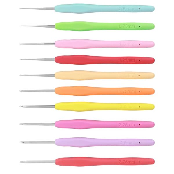 Ergonomic Crochet Hooks - 10 pcs